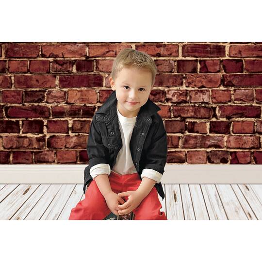 Ella Bella® Aged Red Brick 48" x 12ft. Photography Backdrop Paper Roll, 4ct.